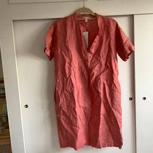 NWT Eileen Fisher Pink Linen Dress